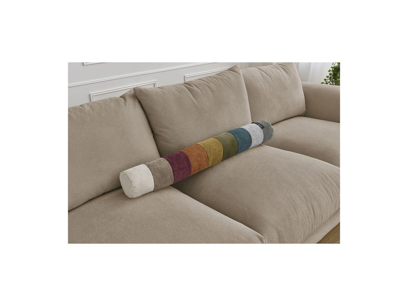 Canapé Droit Fixe 3 Places - Ernest - Tissu Lisse