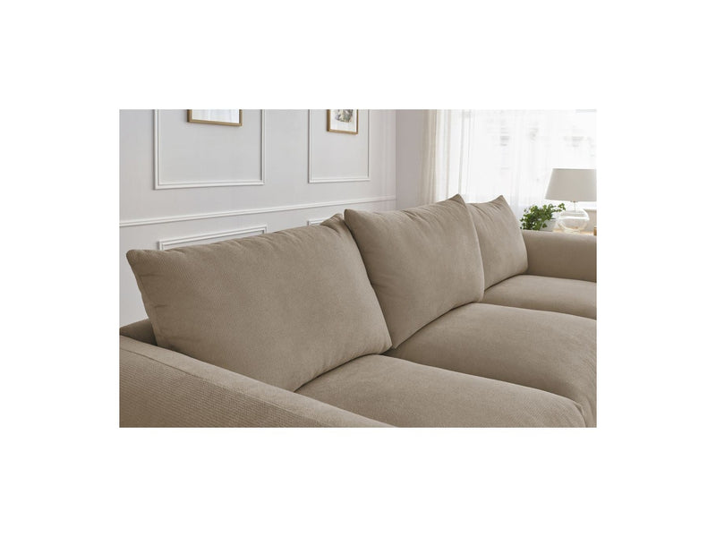 Canapé Droit Fixe 3 Places - Ernest - Tissu Lisse