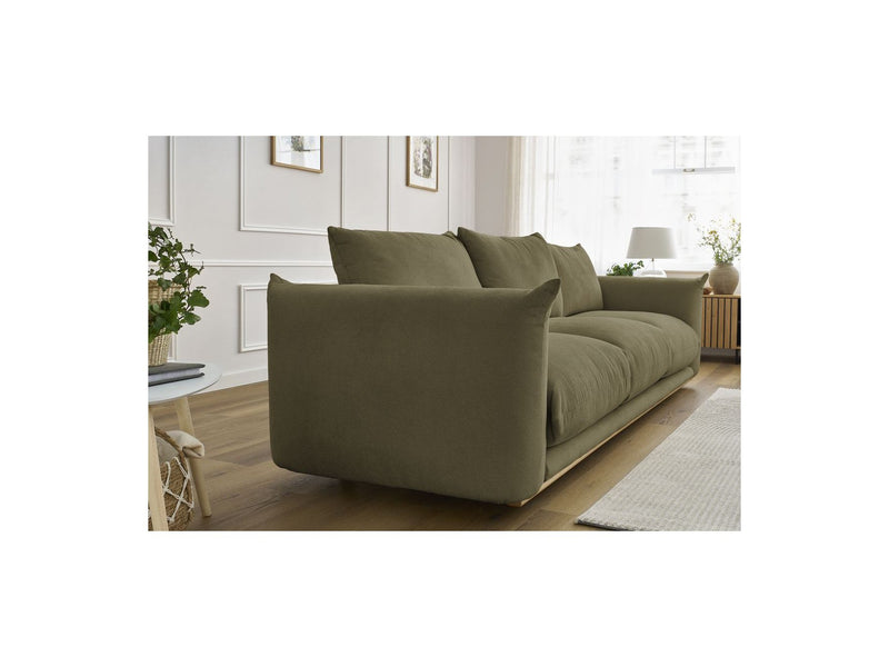 Canapé Droit Fixe 3 Places - Ernest - Tissu Lisse