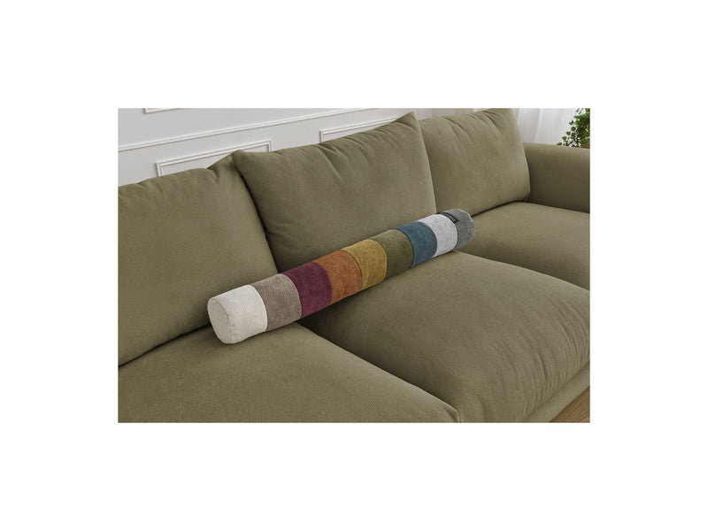 Canapé Droit Fixe 3 Places - Ernest - Tissu Lisse