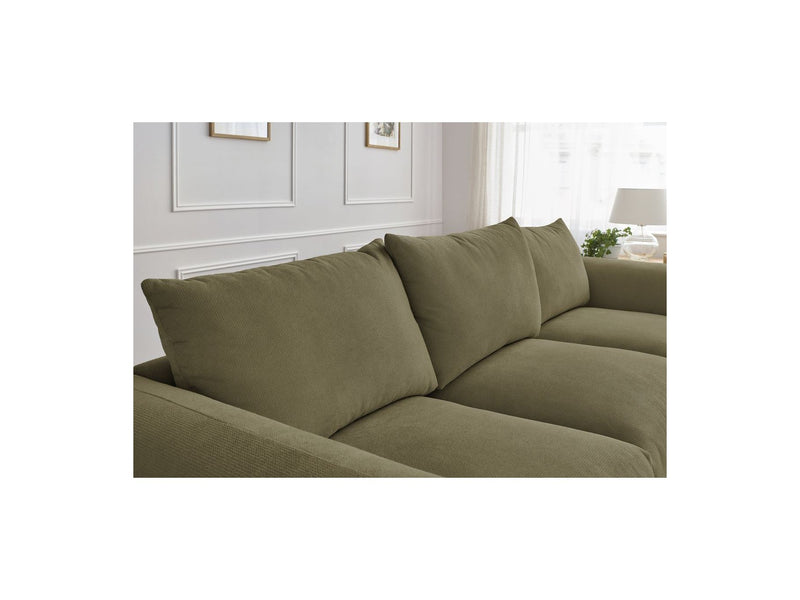 Canapé Droit Fixe 3 Places - Ernest - Tissu Lisse