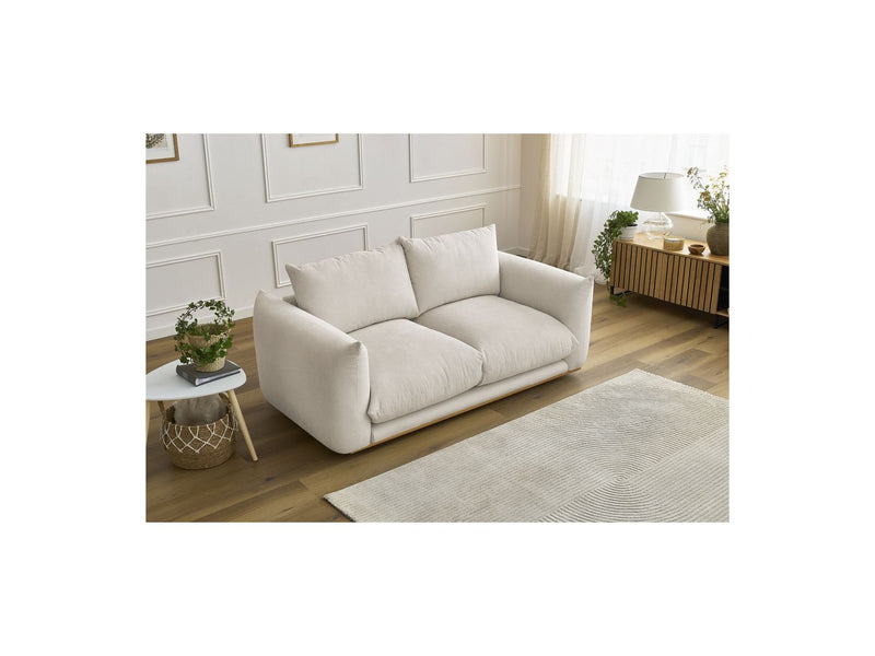 Canapé Droit Fixe 2 Places - Ernest - Tissu Lisse