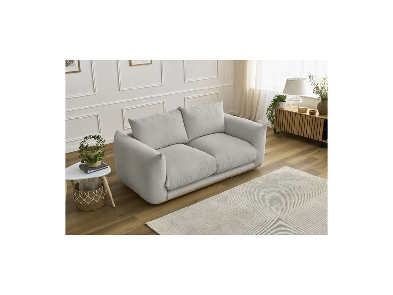 Canapé Droit Fixe 2 Places - Ernest - Tissu Lisse