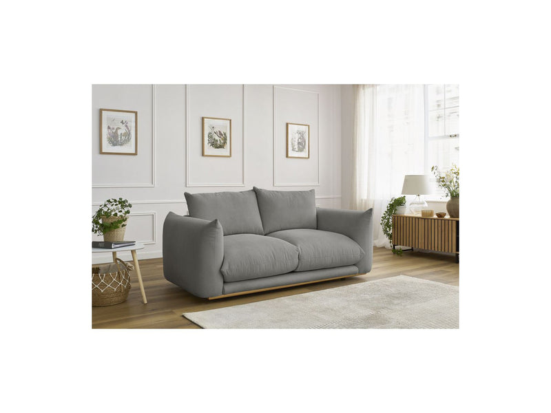 Canapé Droit Fixe 2 Places - Ernest - Tissu Lisse