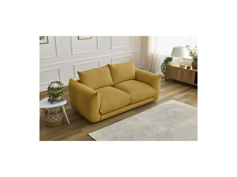 Canapé Droit Fixe 2 Places - Ernest - Tissu Lisse
