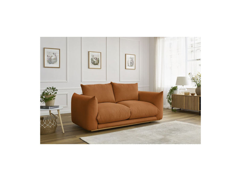 Canapé Droit Fixe 2 Places - Ernest - Tissu Lisse