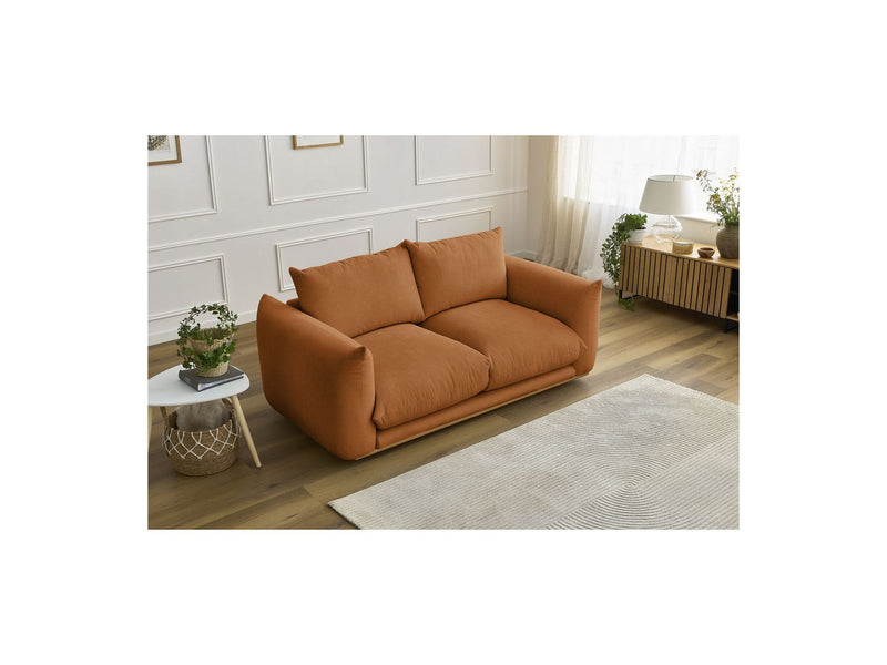 Canapé Droit Fixe 2 Places - Ernest - Tissu Lisse