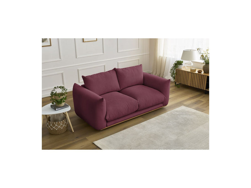 Canapé Droit Fixe 2 Places - Ernest - Tissu Lisse