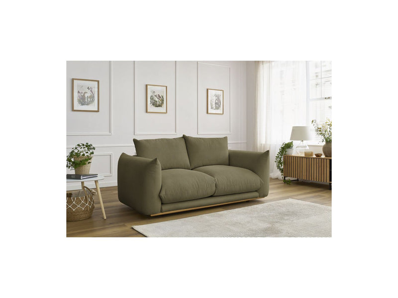 Canapé Droit Fixe 2 Places - Ernest - Tissu Lisse