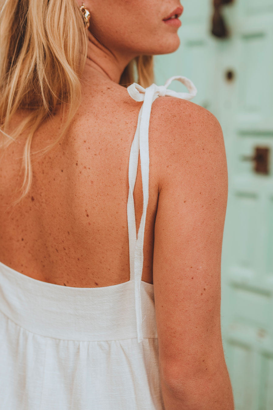 Inti White Linen Jumpsuit