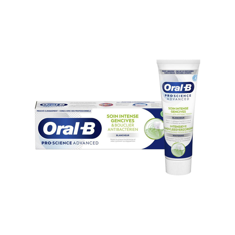 Oral-B Dentifrice Pro Science Advanced Soin Intense Gencives & Bouclier Antibactérien Blancheur