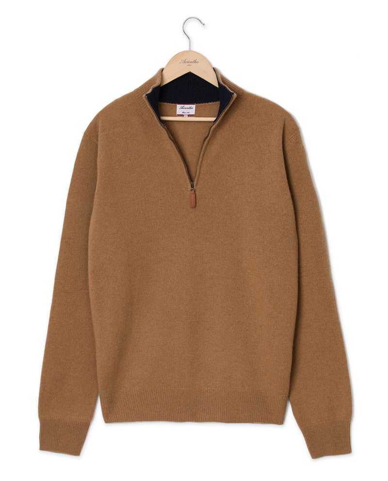 Pull Thibault 100% Lambswool - Camel - Homme