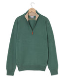 Pull Thibault 100% Lambswool - Vert Sauge - Homme