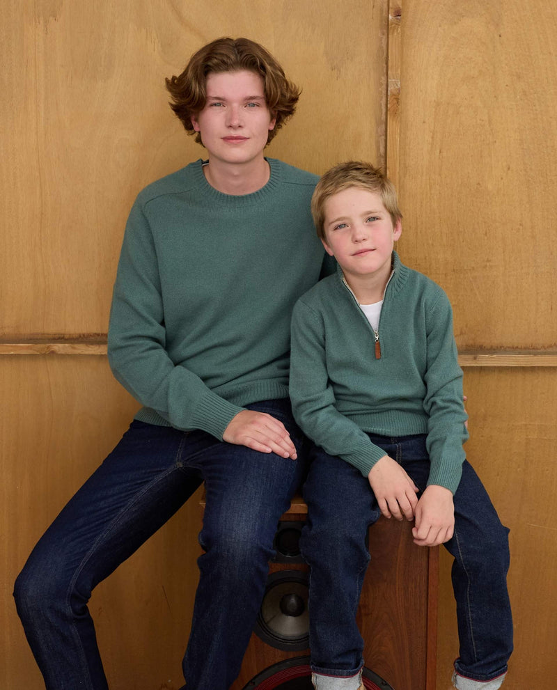 Pull Ladislas 100% Lambswool - Vert Sauge - Homme