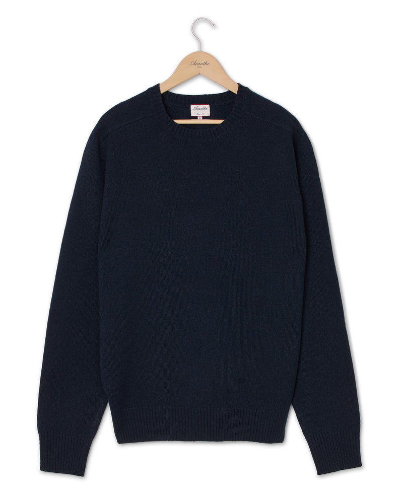 Pull Ladislas 100% Lambswool - Marine Clair - Homme