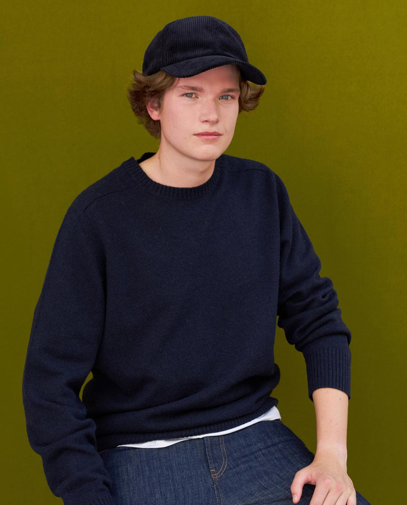 Pull Ladislas 100% Lambswool - Marine Clair - Homme