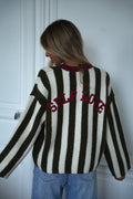 Milo Striped Jumper - Khaki