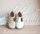 Chaussures Bottillons Salomés Souples Clarence Épurés - Cuir Blanc - Mixte