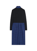 Robe Longue - Noir / Bleu - Femme