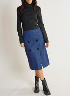 Robe Longue - Noir / Bleu - Femme