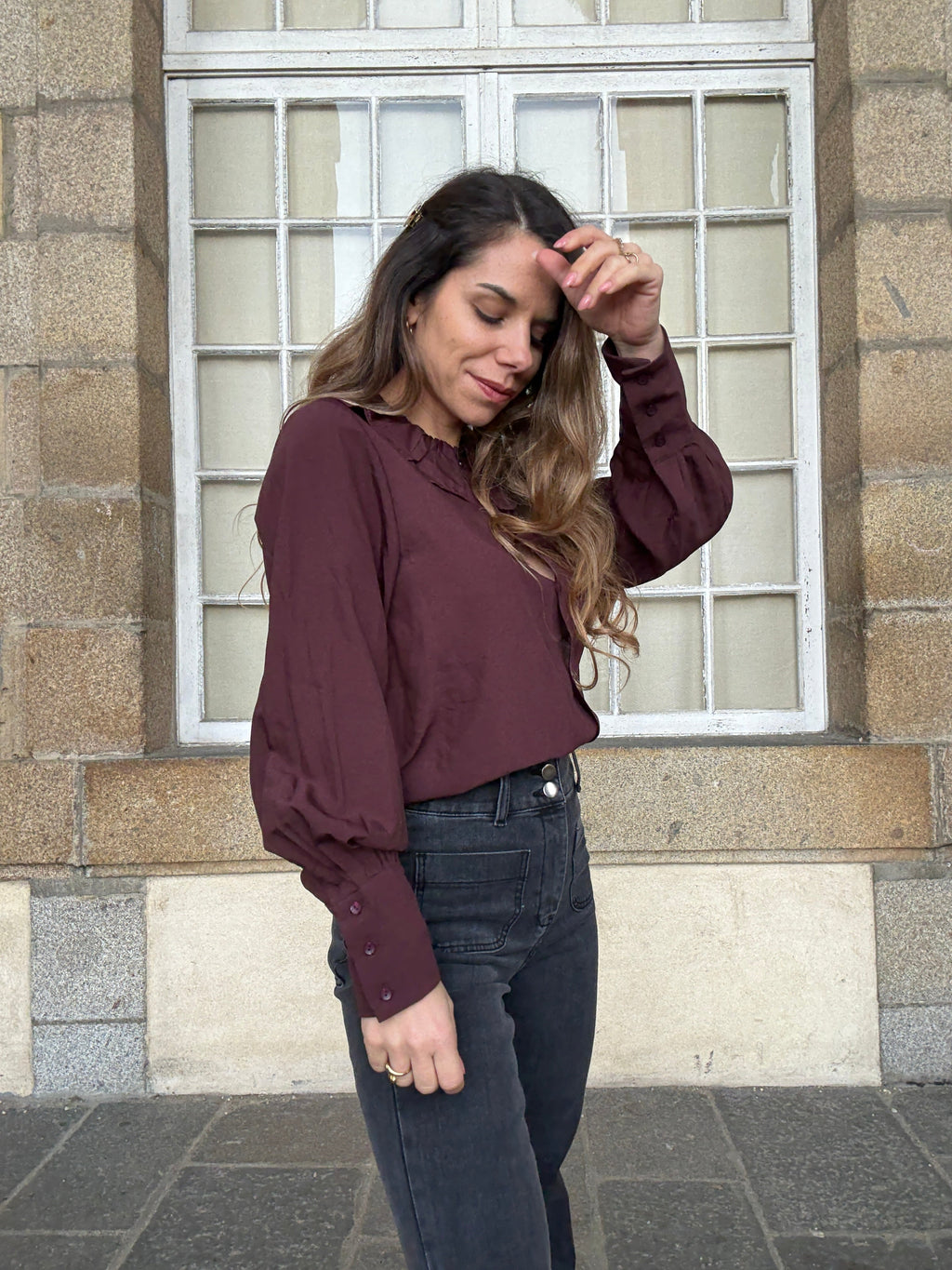 Camisa burdeos Alice