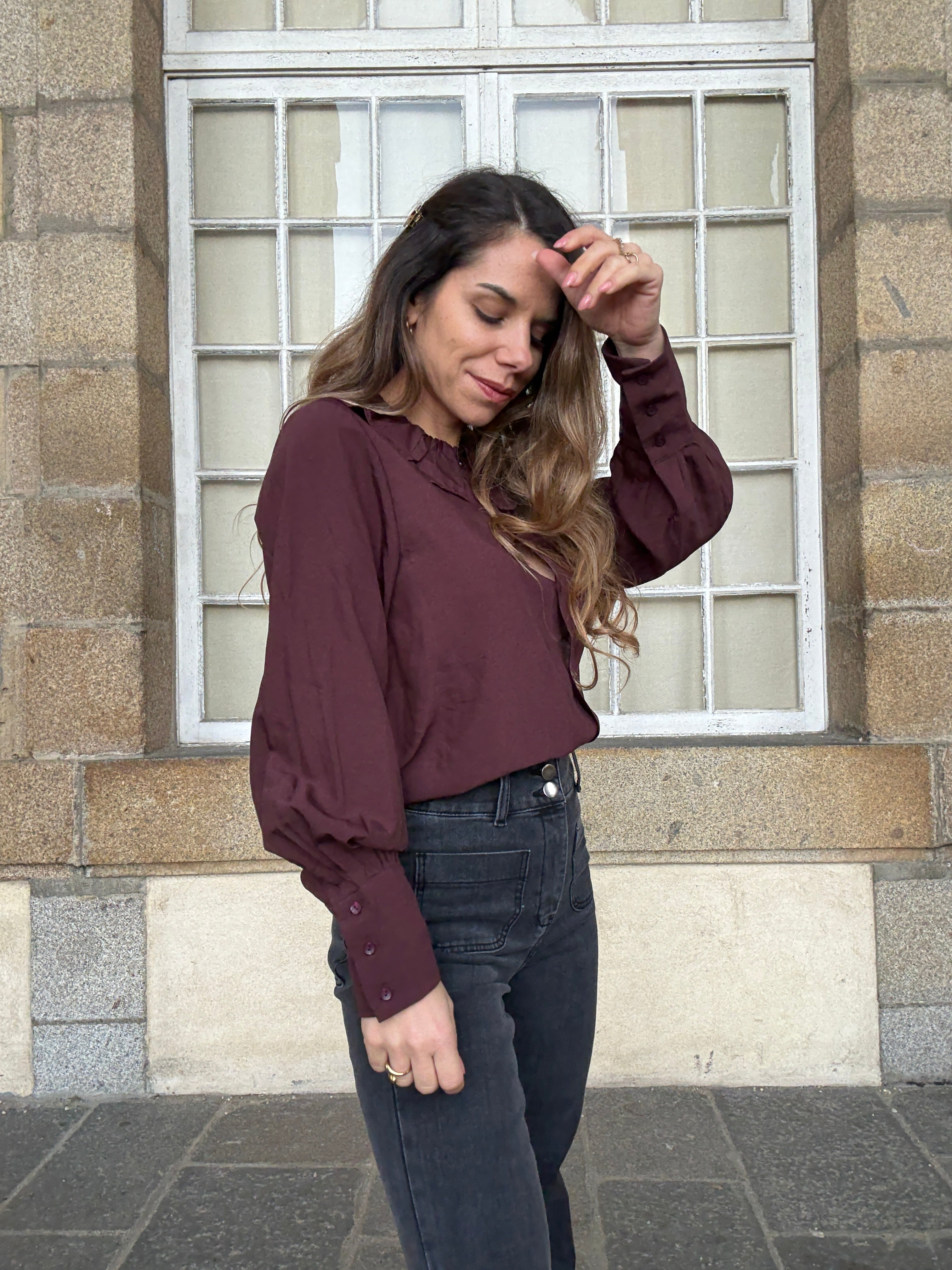 Camisa burdeos Alice