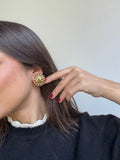 Vintage Nina Ricci Earrings - Gold With Central Bow