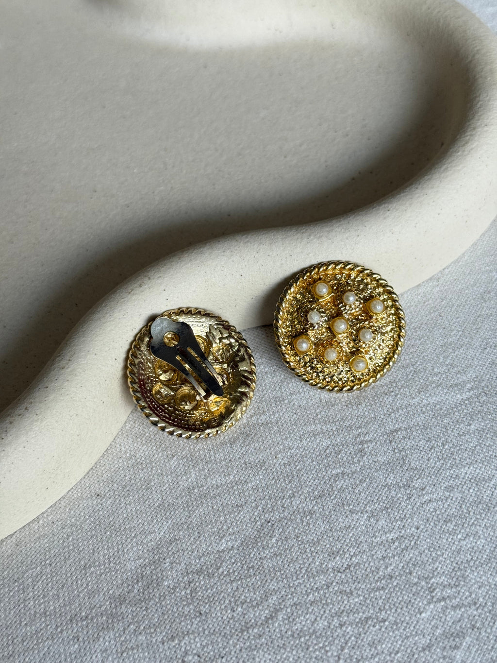 Vintage Earrings - Fancy Beads and Braiding