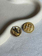 Vintage Earrings - Fancy Beads and Braiding