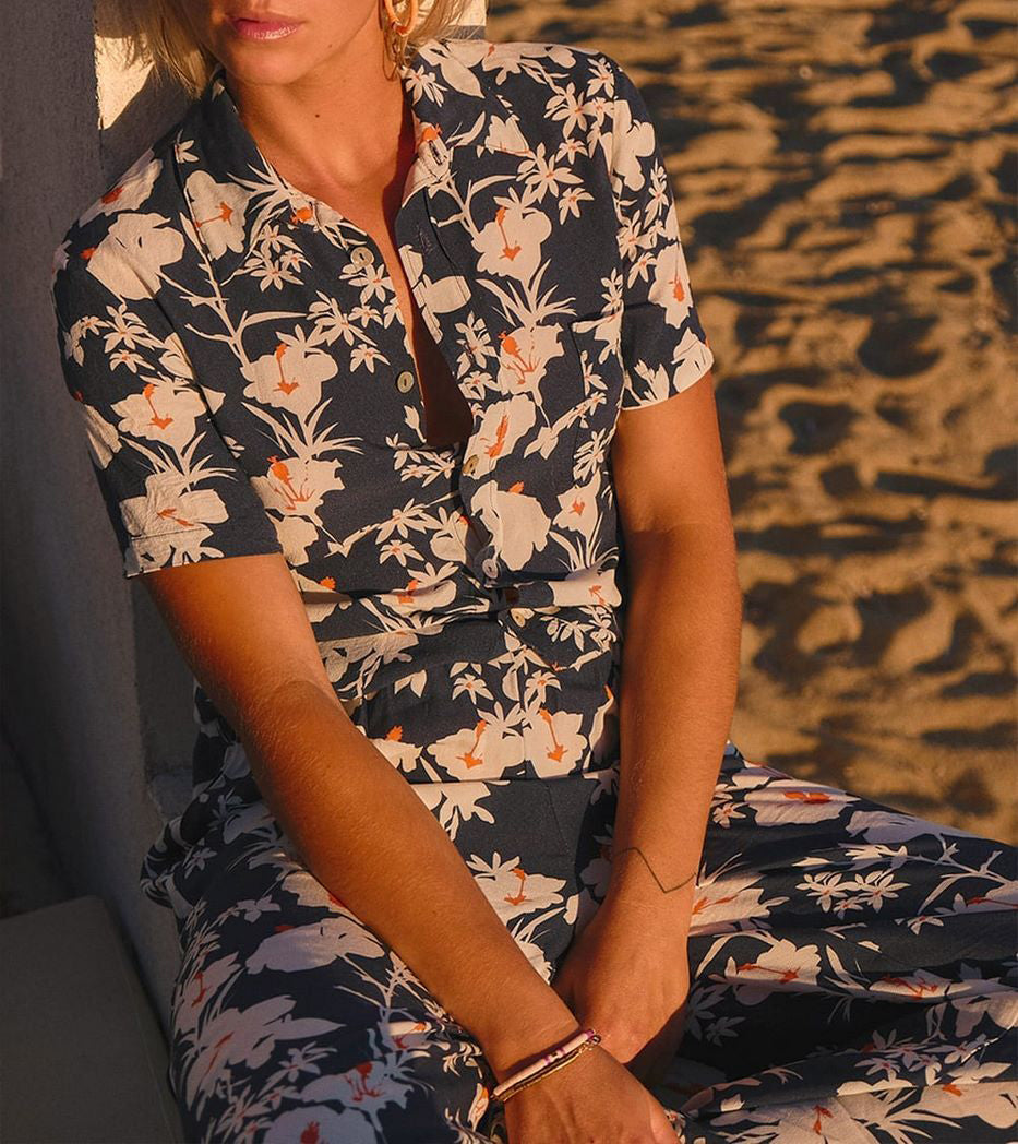 Devenson Shirt - Hibiscus Blue