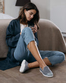 Zapatilla mujer lana gris brillo Angarde lifestyle