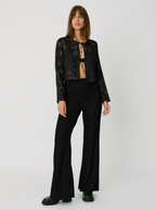 Black Dream Ribbed Trousers