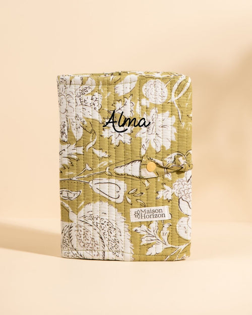 Couverture De Carnet Noi - Light Kaki Floral