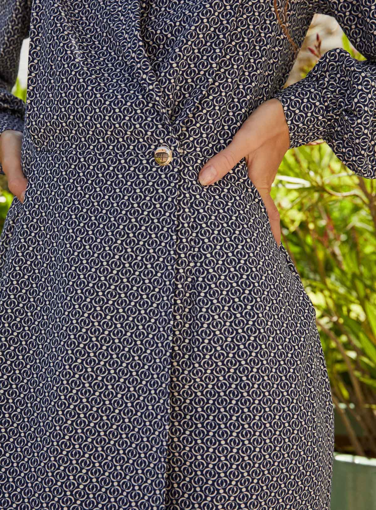 Vestido Madeleine Dahlia - Navy