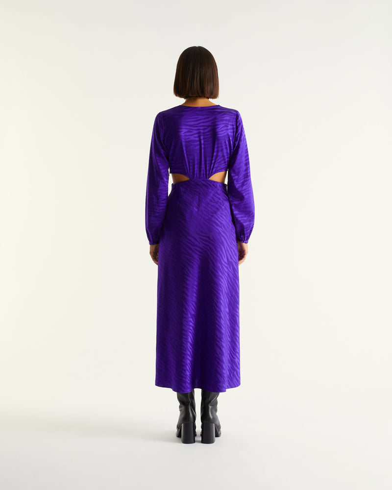 Alma Dress - Purple Jacquard - Women