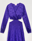 Alma Dress - Purple Jacquard - Women