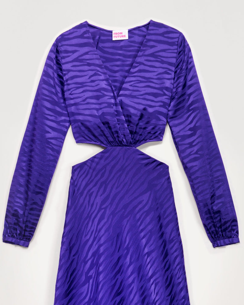 Alma Dress - Purple Jacquard - Women