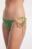 Bas De Bikini Estella - Peau De Serpent Kiwi