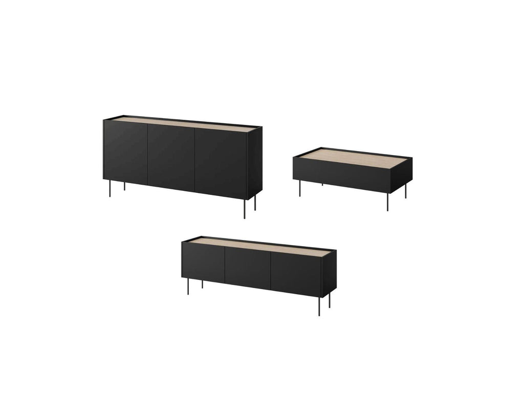 Atlas - Ensemble Avec Buffet 170 Cm + Meuble Tv 170 Cm + Table Basse 120 Cm