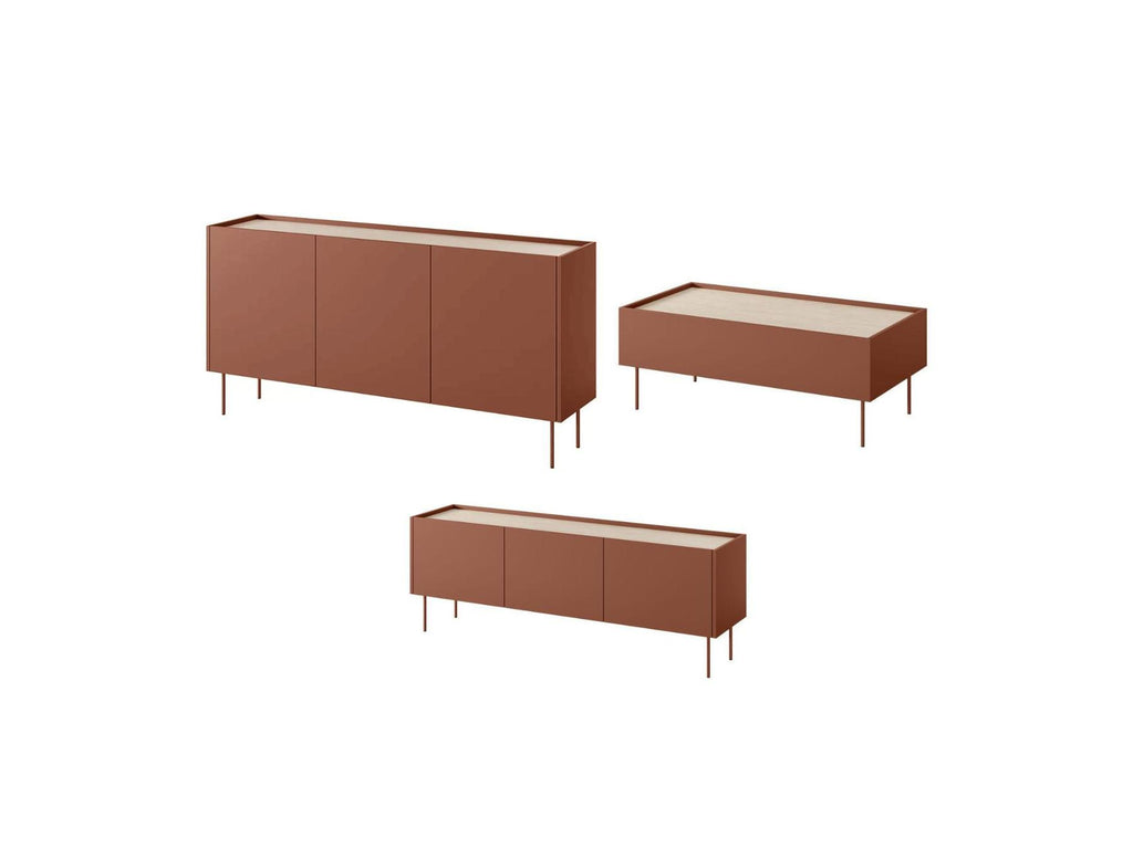 Atlas - Ensemble Avec Buffet 170 Cm + Meuble Tv 170 Cm + Table Basse 120 Cm