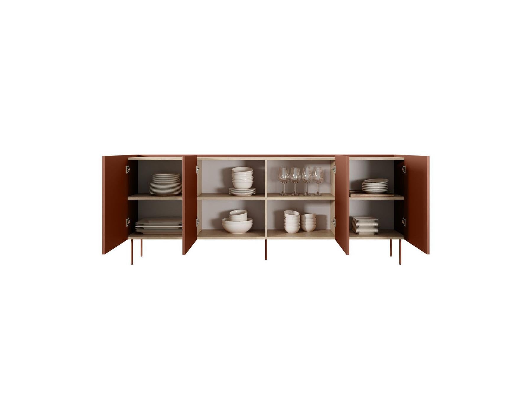 Atlas - Ensemble Avec Buffet 220 Cm + Meuble Tv 220 Cm + Table Basse 120 Cm