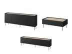 Atlas - Ensemble Avec Buffet 220 Cm + Meuble Tv 220 Cm + Table Basse 120 Cm