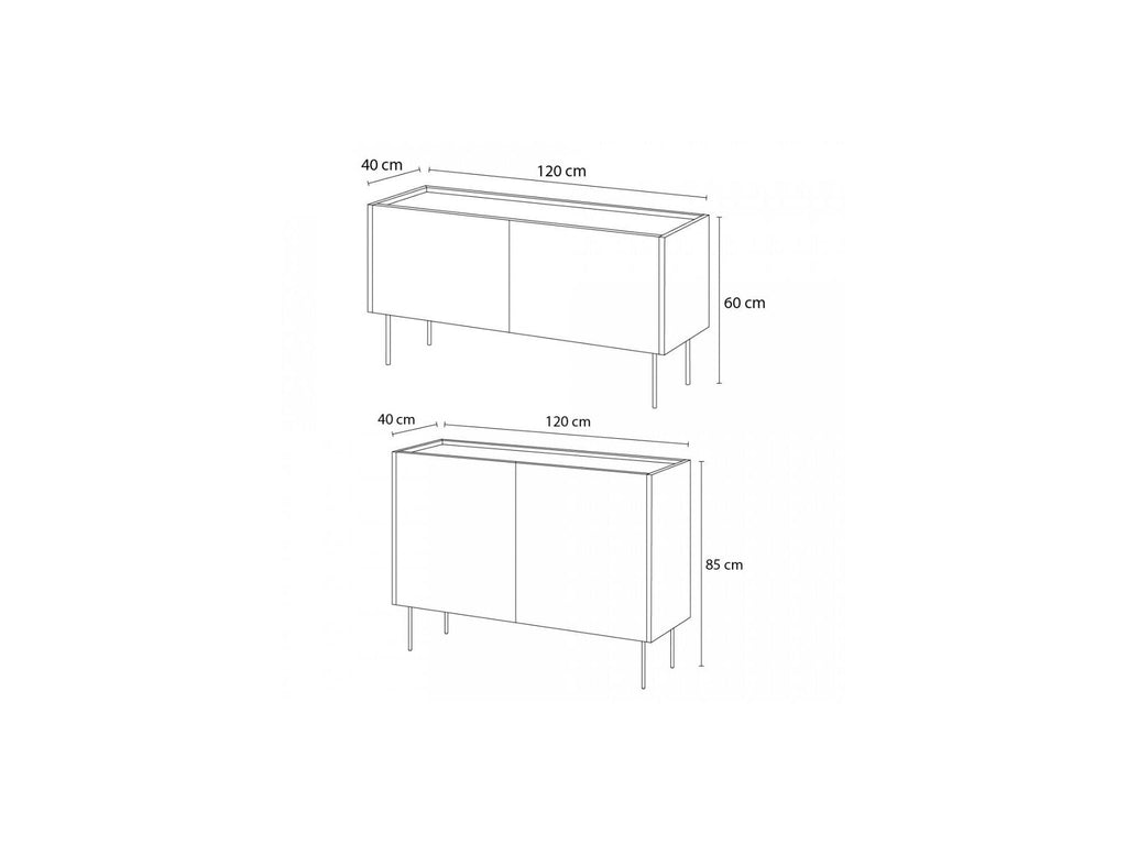 Atlas - Ensemble Avec Buffet 120 Cm + Meuble Tv 120 Cm