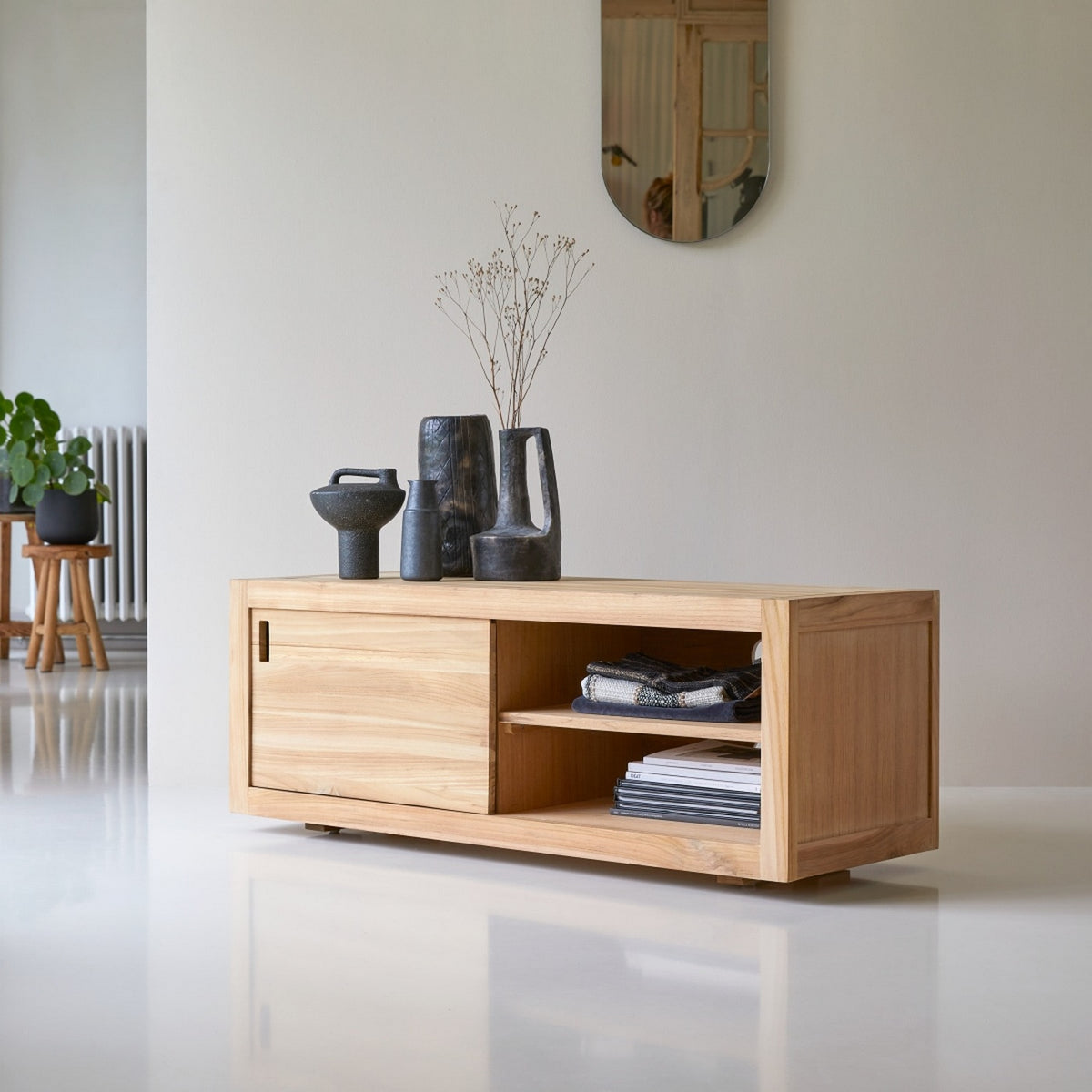 Adam - Meuble Tv - Teck - Naturel
