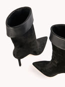 Bottines À Talons Hauts Sofia En Daim Noir - Maison Skorpios Par Adriana Abascal