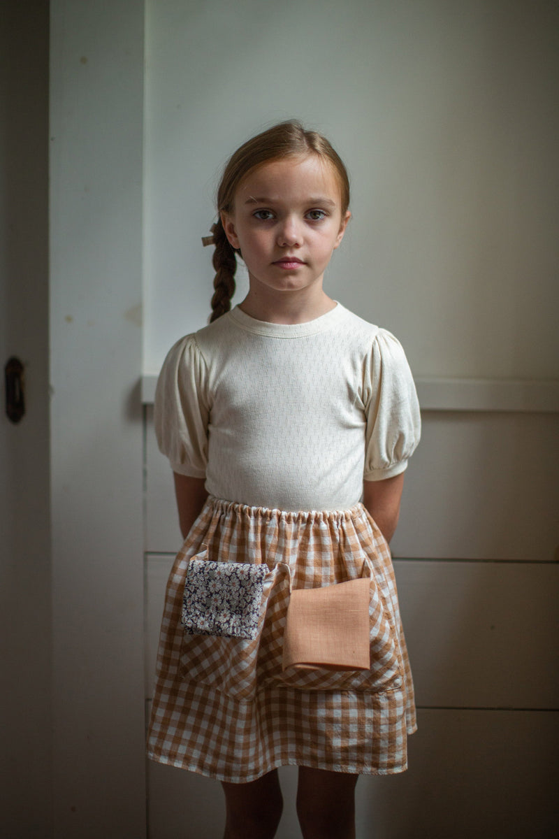 Falda vichy Emelia - Selección Soor Ploom disponible en amaetc.com, concept store ecológico para niños