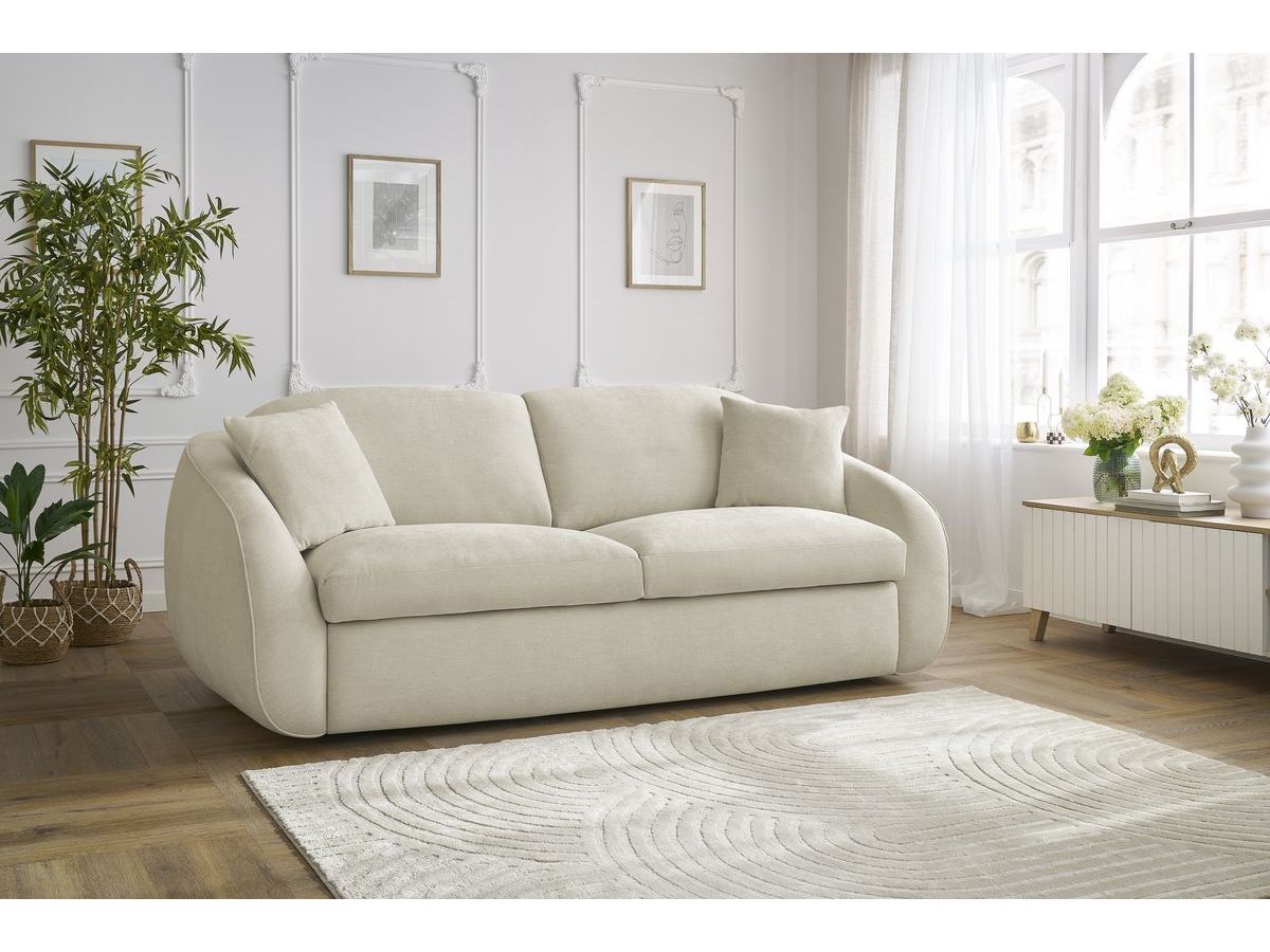Cezanne Straight Sofa Bed with Express Opening and Smooth Fabric
