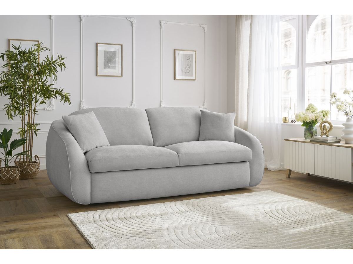 Cezanne Straight Sofa Bed with Express Opening and Smooth Fabric