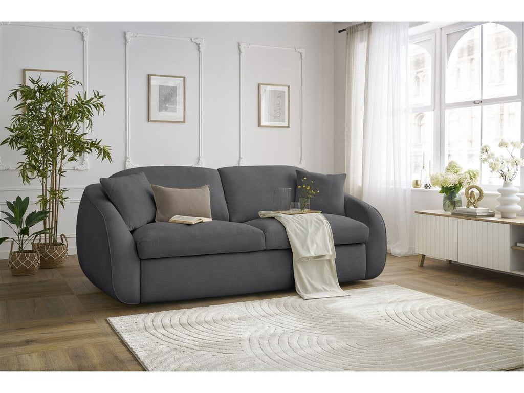 Cezanne Straight Sofa Bed with Express Opening and Smooth Fabric