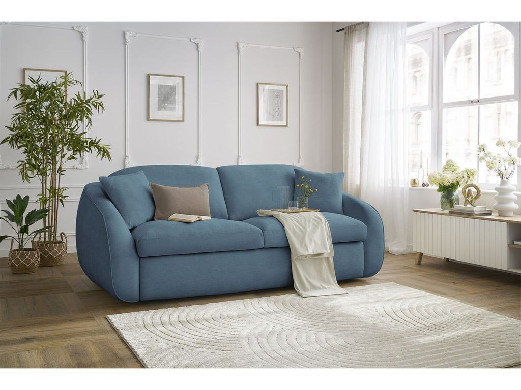 Cezanne Straight Sofa Bed with Express Opening and Smooth Fabric